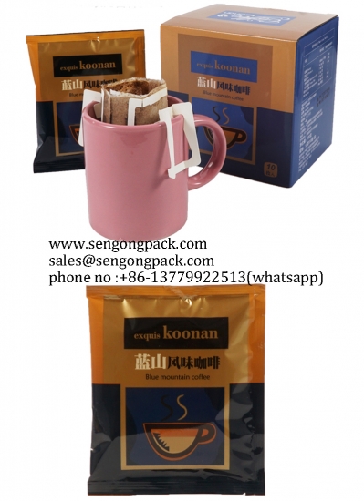 Indonesia Java Arabica Drip Coffee Bag Packing Machine with Outer Envelope